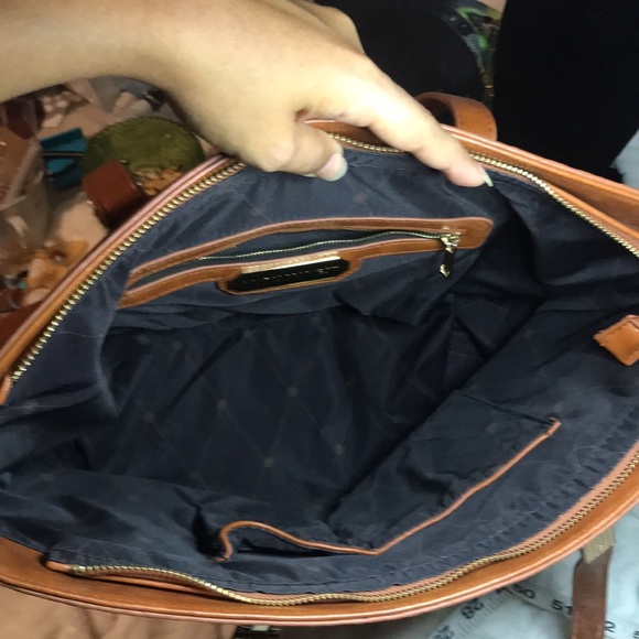 Madison West Large Tote Bag light Brown with golden color Hardware Faux leather - Picture 5 of 7